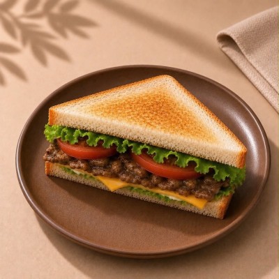 Sandwich Bò băm xốt tiêu gừng